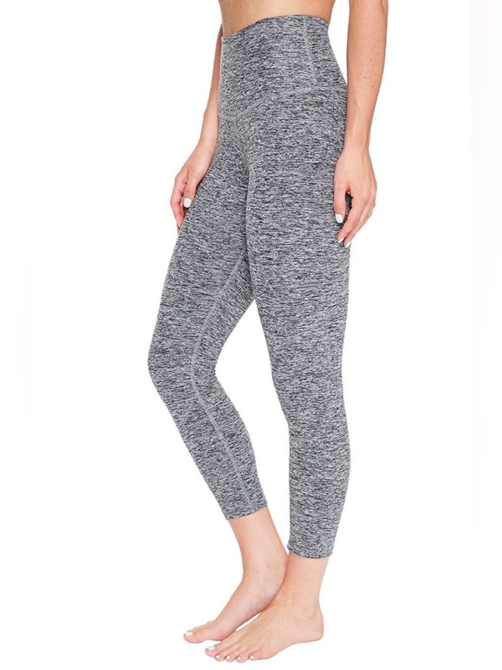 Beyond Yoga Spacedye High Waisted Capri Leggings Black/White Spacedye Large GYM